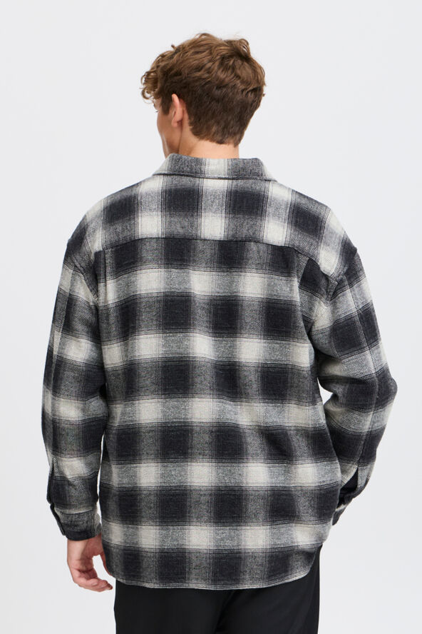 Casual Friday CFAUGUSTO checked overshirt Pewter mix