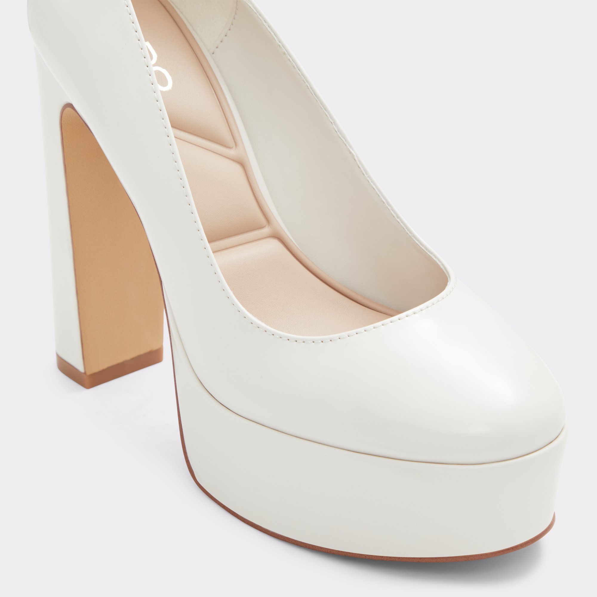 Fonda White Women Block Heels