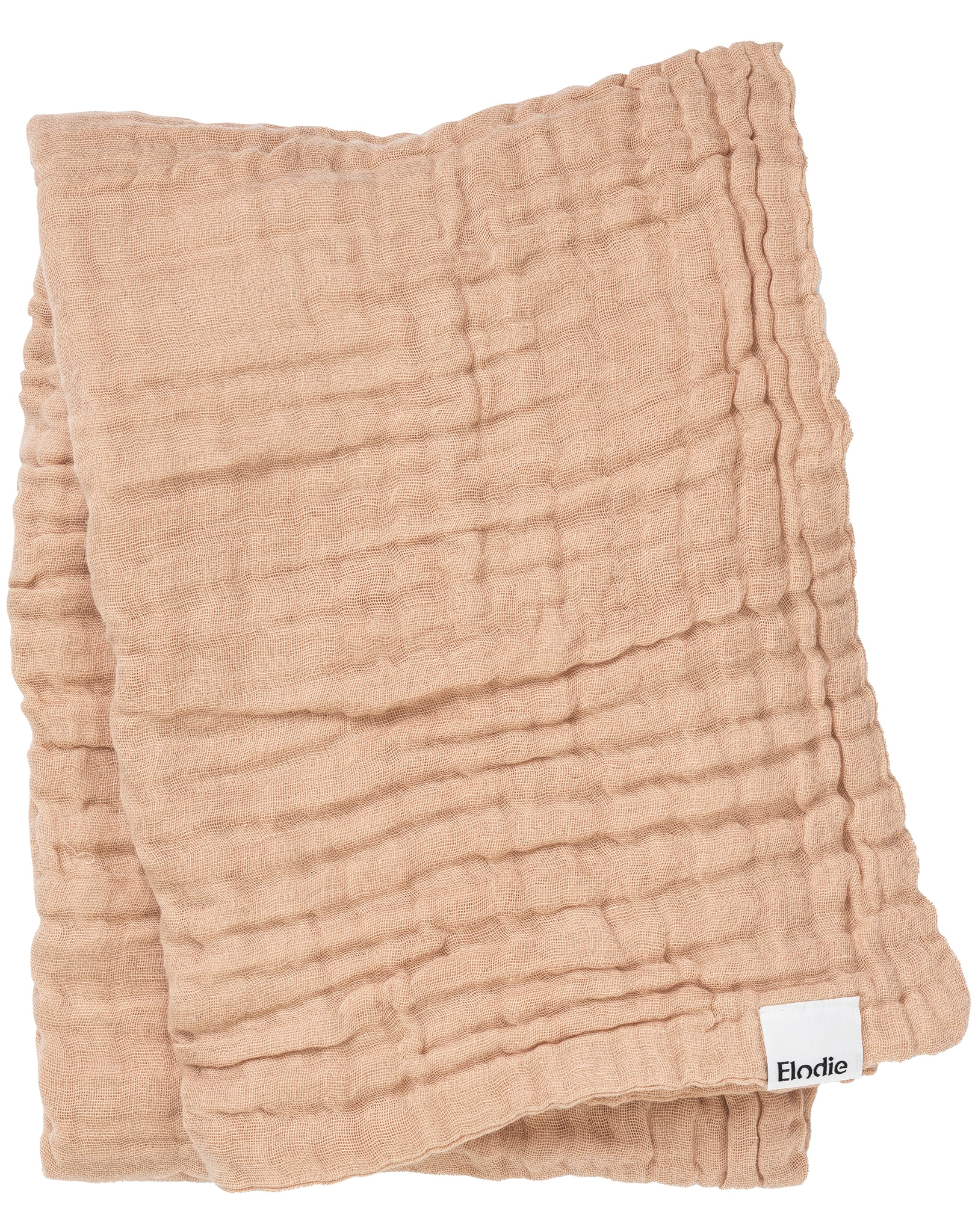 Baumwolldecke CRINKLE (120x120) in blushing pink