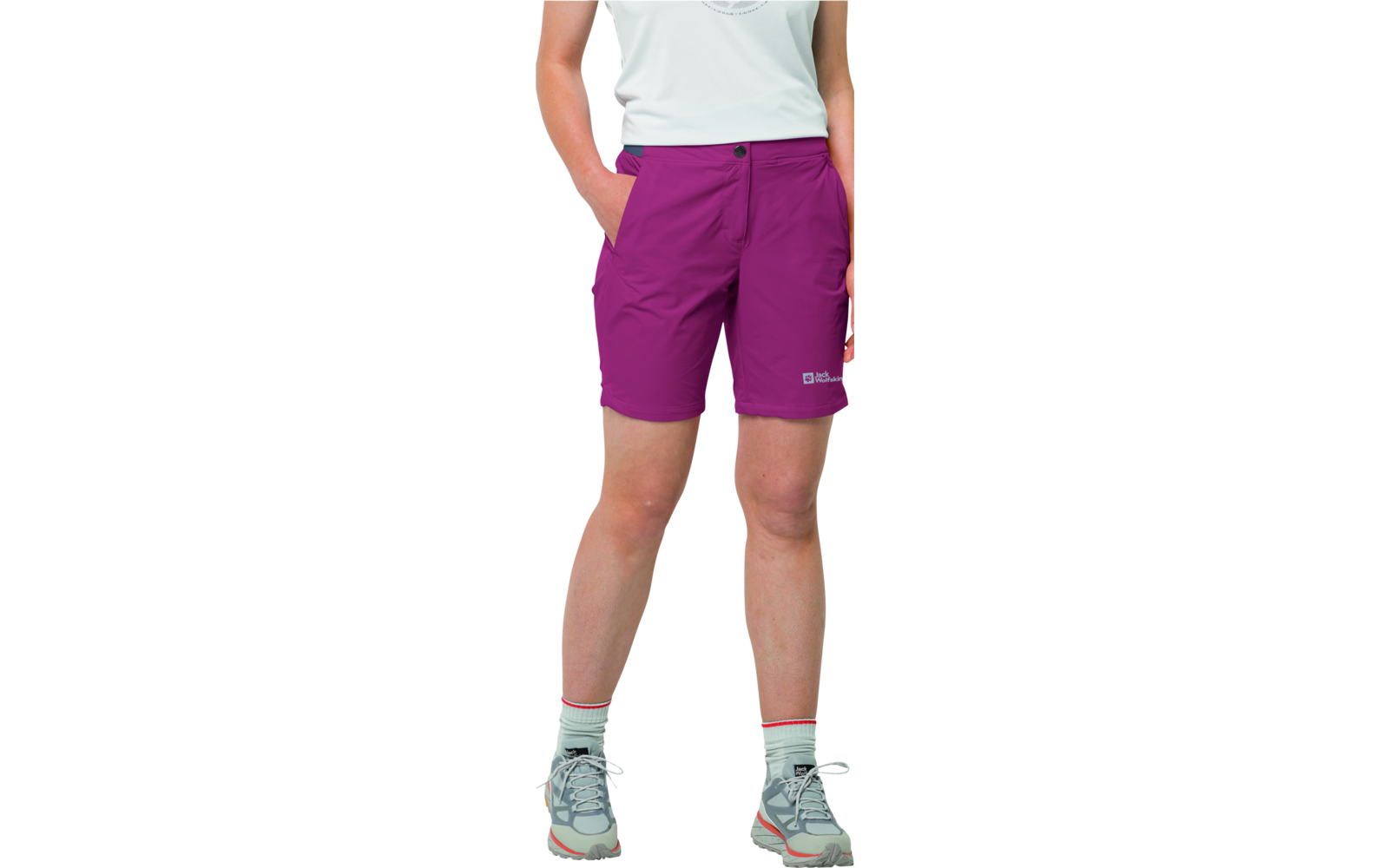 Jack Wolfskin Hilltop Trail Shorts Damen Wanderhose graphite