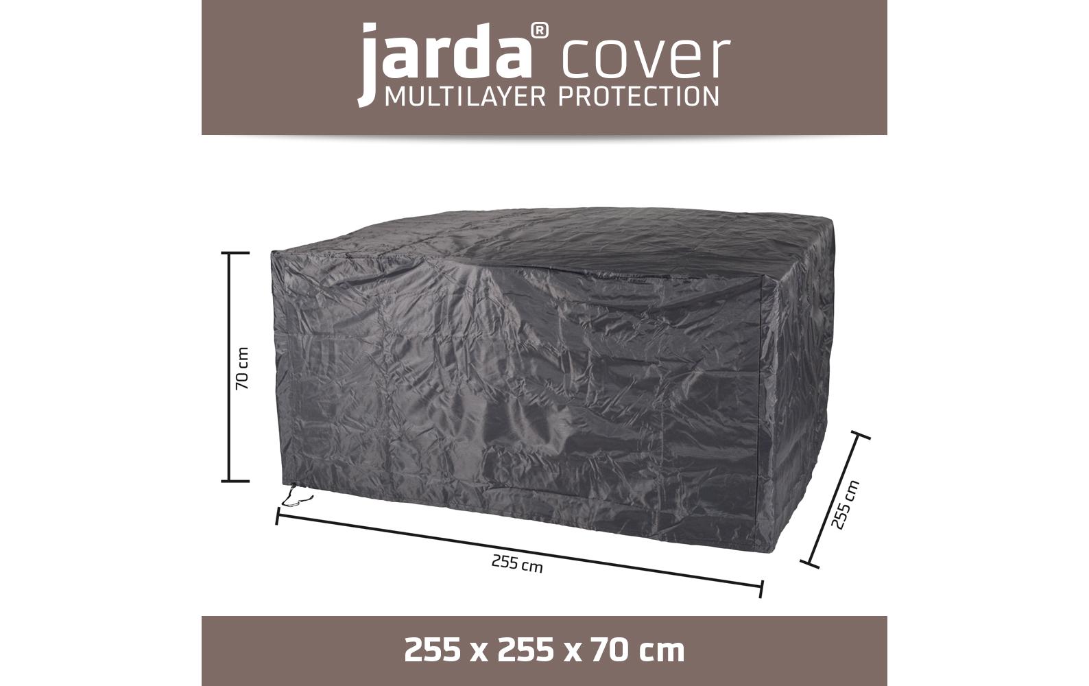 Schutzhülle 255 x 255 x H 70 cm, LoungesethülleAbdeckhaube mit Aufbewahrungstasche