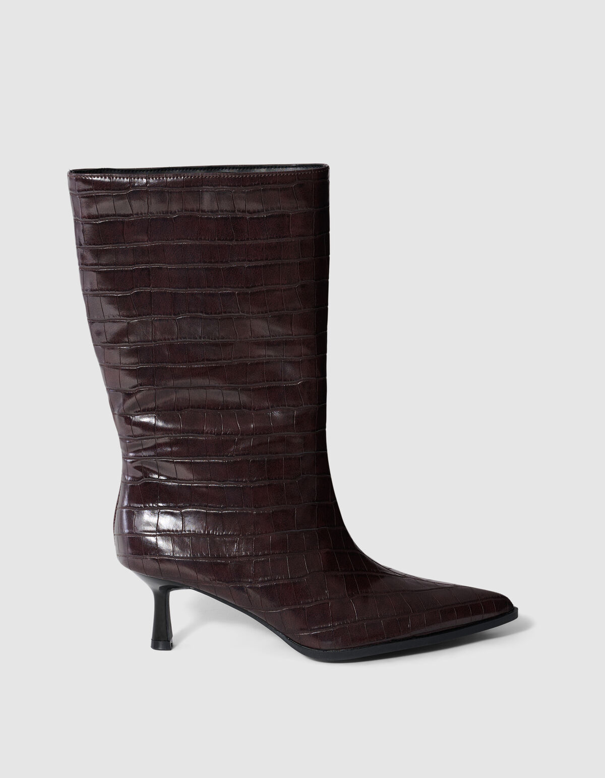 Croco Lak Laarzen Donkerbruin