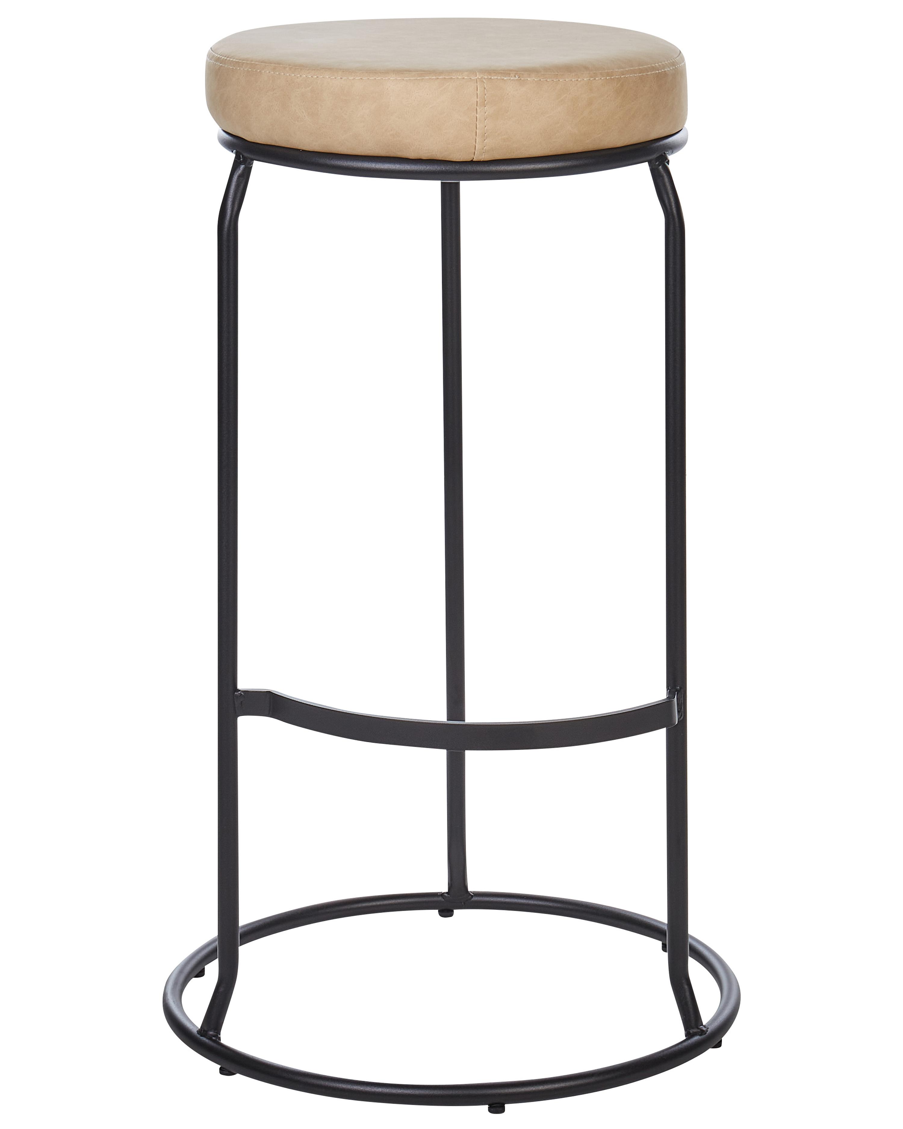 Set van 2 barkrukken MILROY Kunstleer Beige