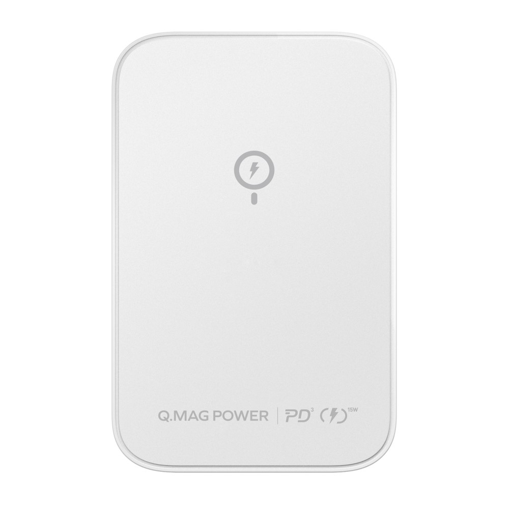 (18W) 5000mAh Qi Wireless MagSafe Ladegerät PD Fast Charge USB C Powerbank mit Power Delivery - Weiss