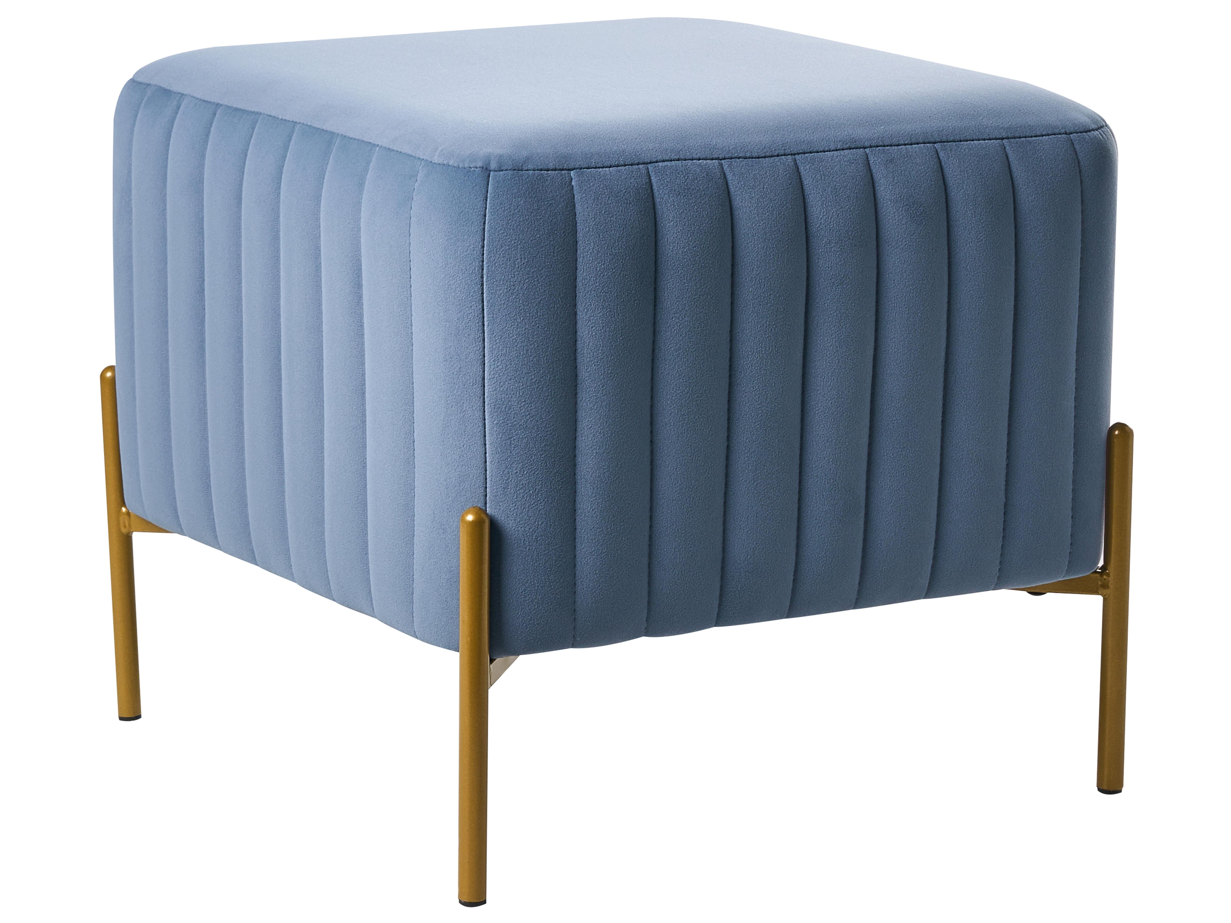 Hocker UTAH Fluweel Blauw