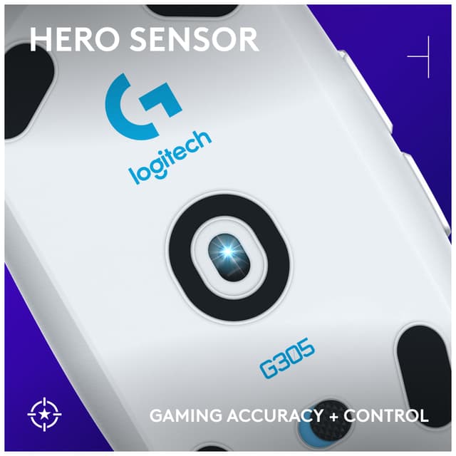 Logitech G305 trådløs gaming mus (hvid)