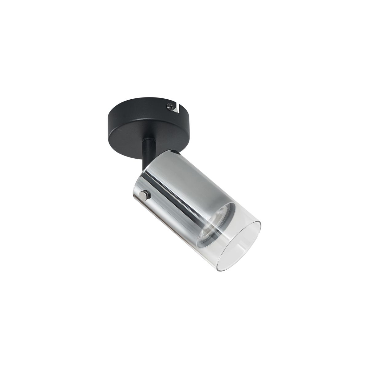 Moderne plafondspot gunmetal met glas draai- en verstelbaar - Drain