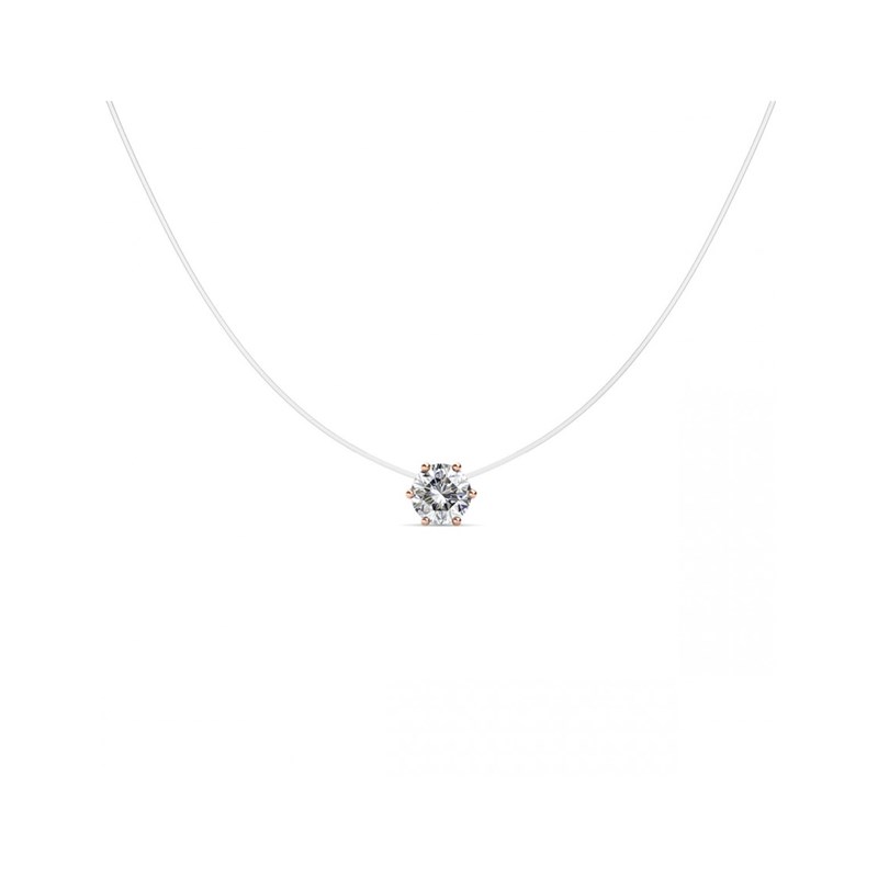 Collier Mermaid's Tears - Or Rosé et Cristal