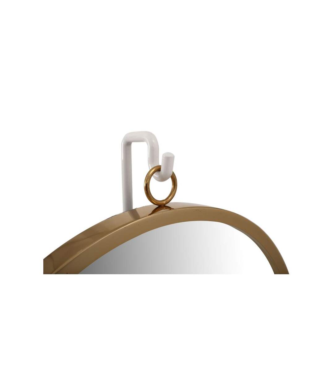 Paris Prix - Miroir à Poser Rond eleganca 75cm Blanc & Or