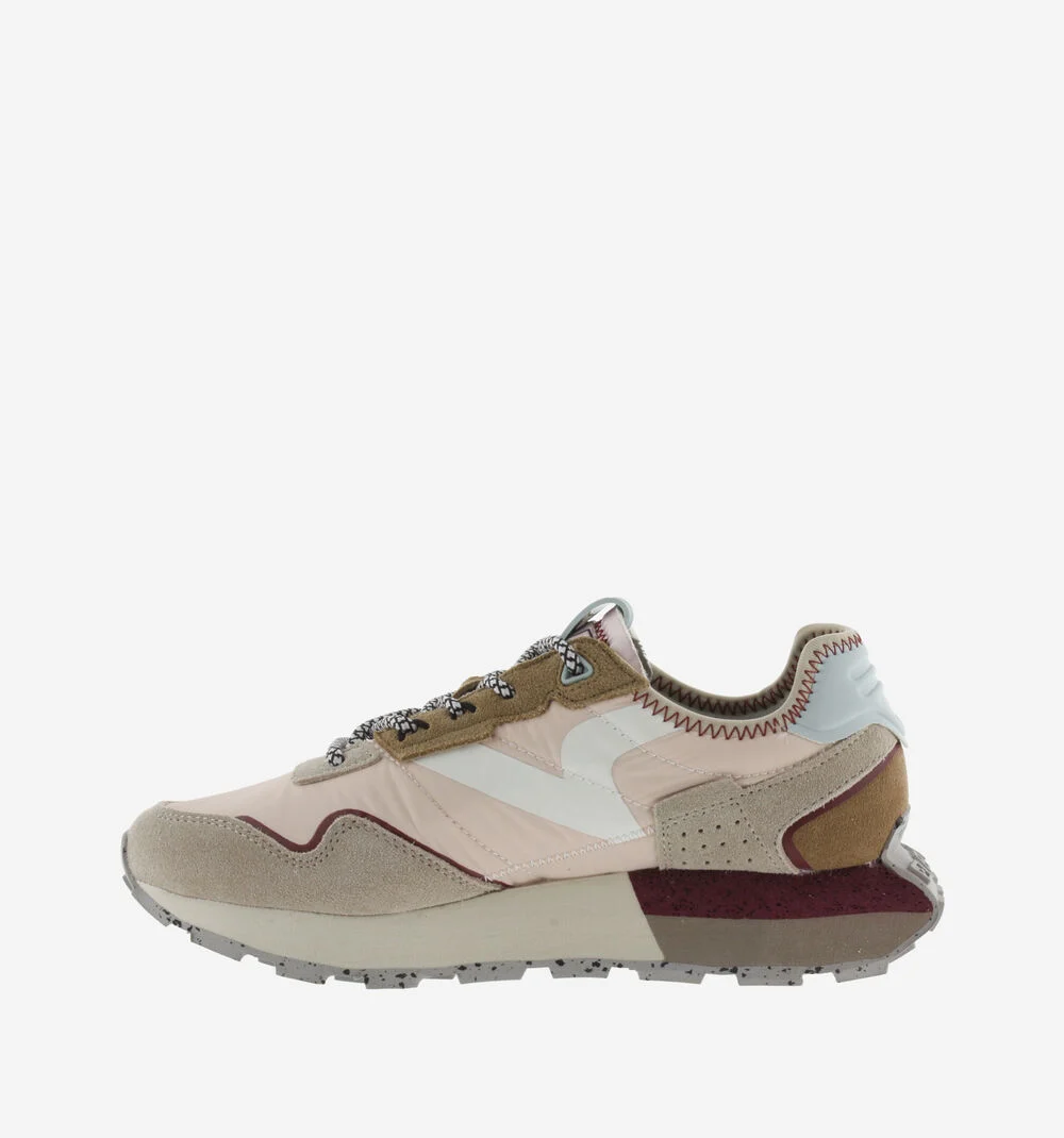 WING COULEURS PASTEL Baskets pour femmes avec détails en pierre ponce ROSA
