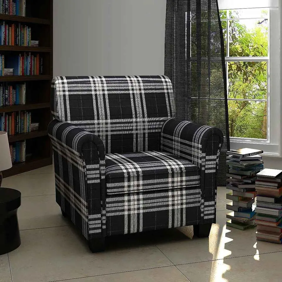 vidaXL - Fauteuils - Zwart - Stof