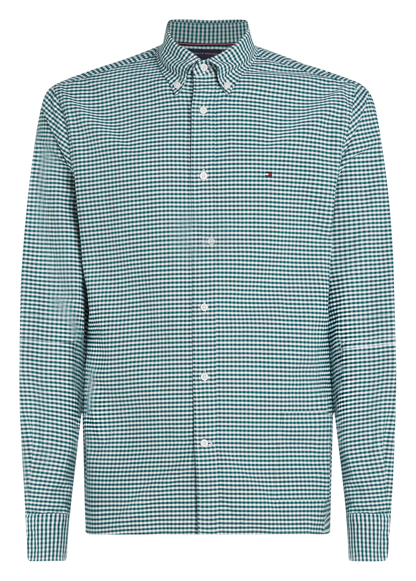Chemise col classique en coton bio mélangé | Vert