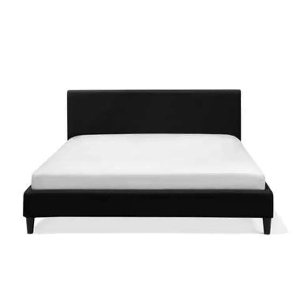 FITOU - Tweepersoonsbed - Zwart - 160 x 200 cm - Polyester