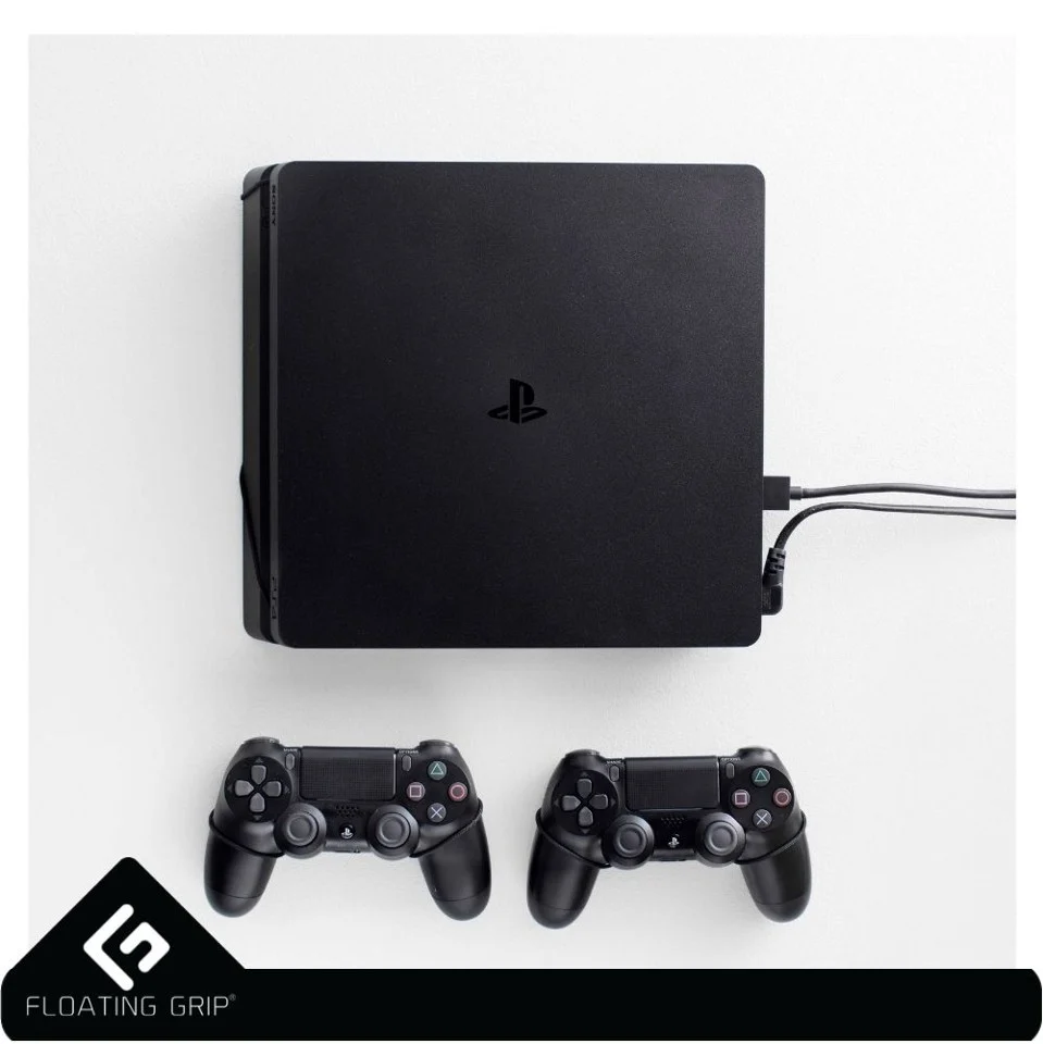 FLOATING GRIP® beslag til PlayStation 4 Slim konsol og controllers, Sort