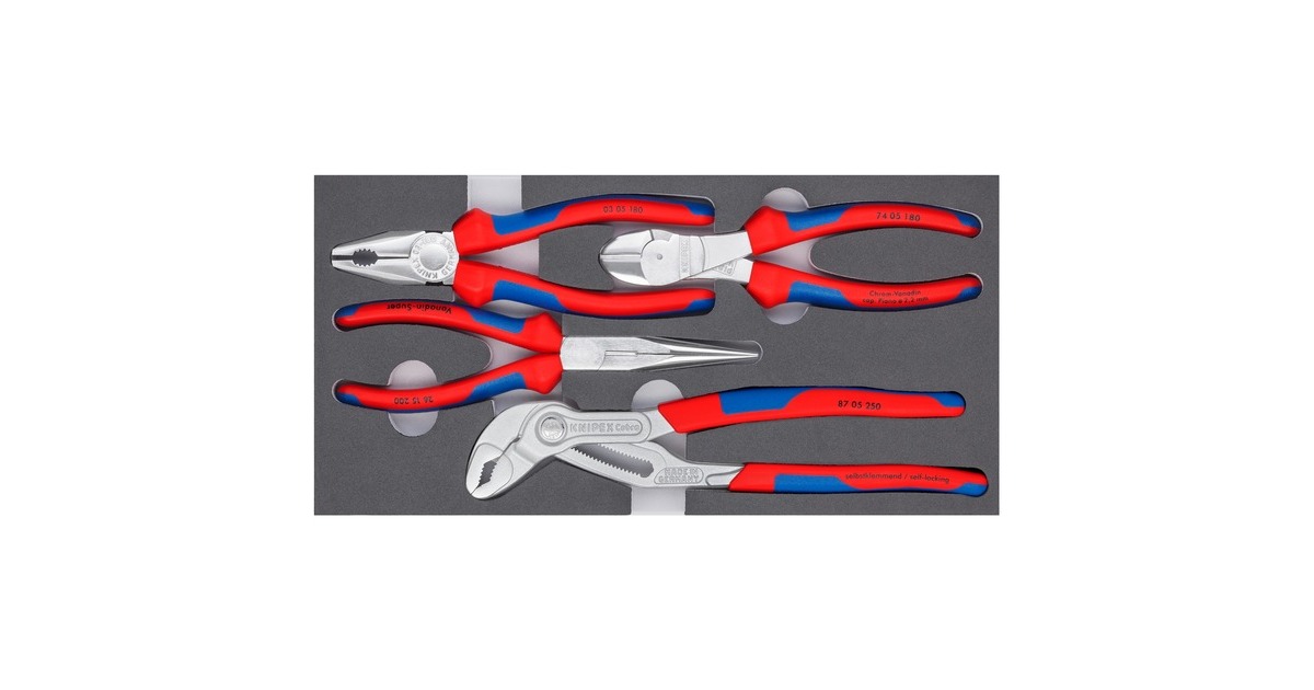 KNIPEXZangen-Set Basic Chrom 00 20 01 V17 tangenset  (4-Delig)