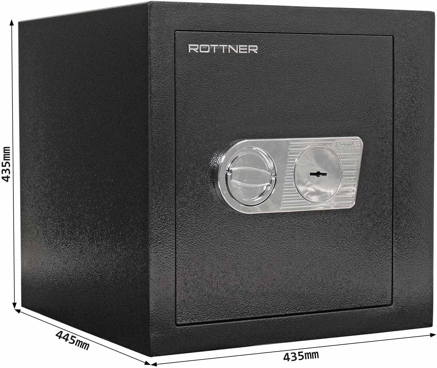 Profirst Sigma 45 Wertschutzschrank EN1 Doppelbartschloss 2 Schlüssel Tresor 1 Fachboden verstellbar Befestigungsmaterial