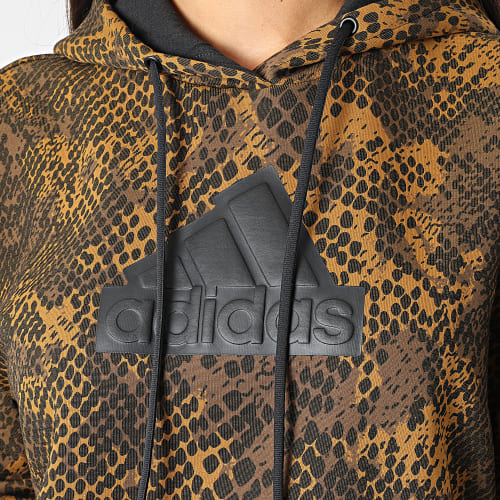 Sweat Capuche Femme FI BOS HT4680 Marron Beige