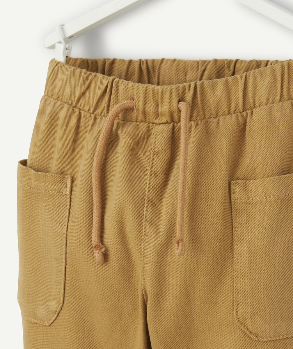 PANTALON DROIT BÉBÉ GARÇON EN VISCOSE RESPONSABLE CAMEL