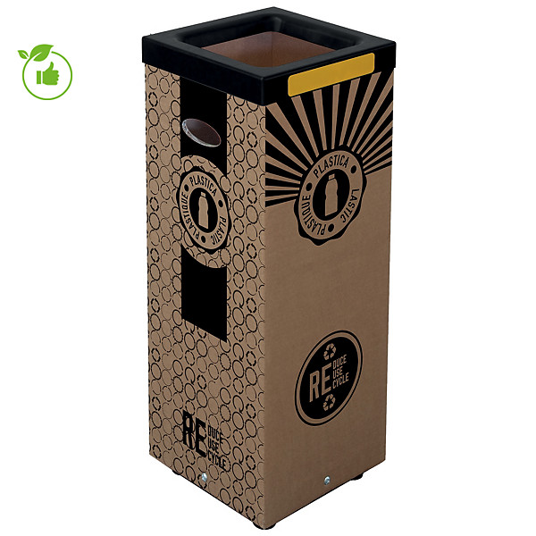 Poubelles en carton pour tri sélectif plastique 60 L