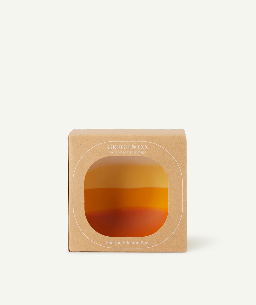GRECH & CO.BOL ORANGE ENFANT EN SILICONE
