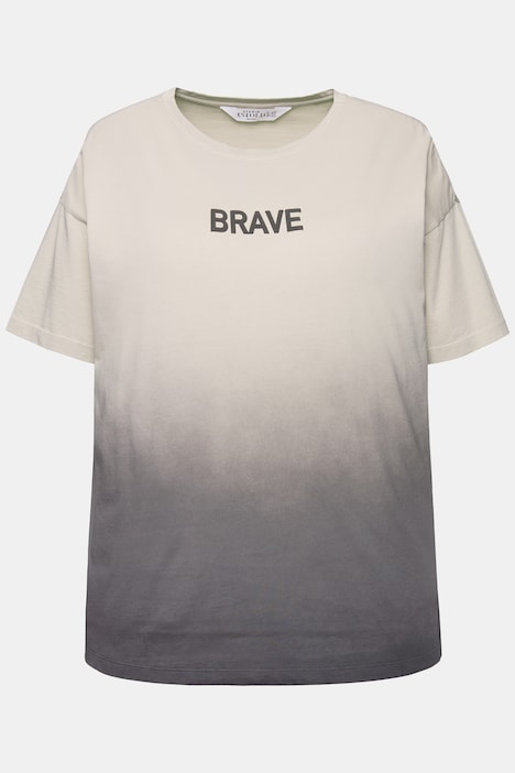 Oversized-Shirt, Statemenr, Farbverlauf, Rundhals, Halbarm