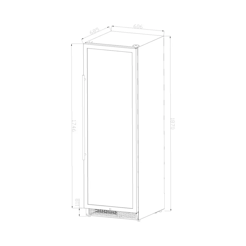 Kibernetik FSP WK1870 Weinklimaschrank 141 – 146 Flaschen 1 Zone
