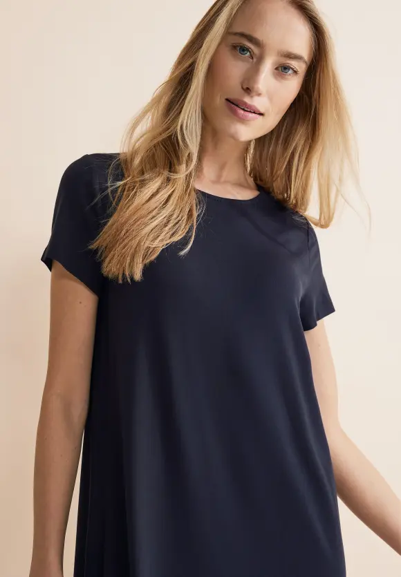 Basic T-Shirt-Kleid - deep blue