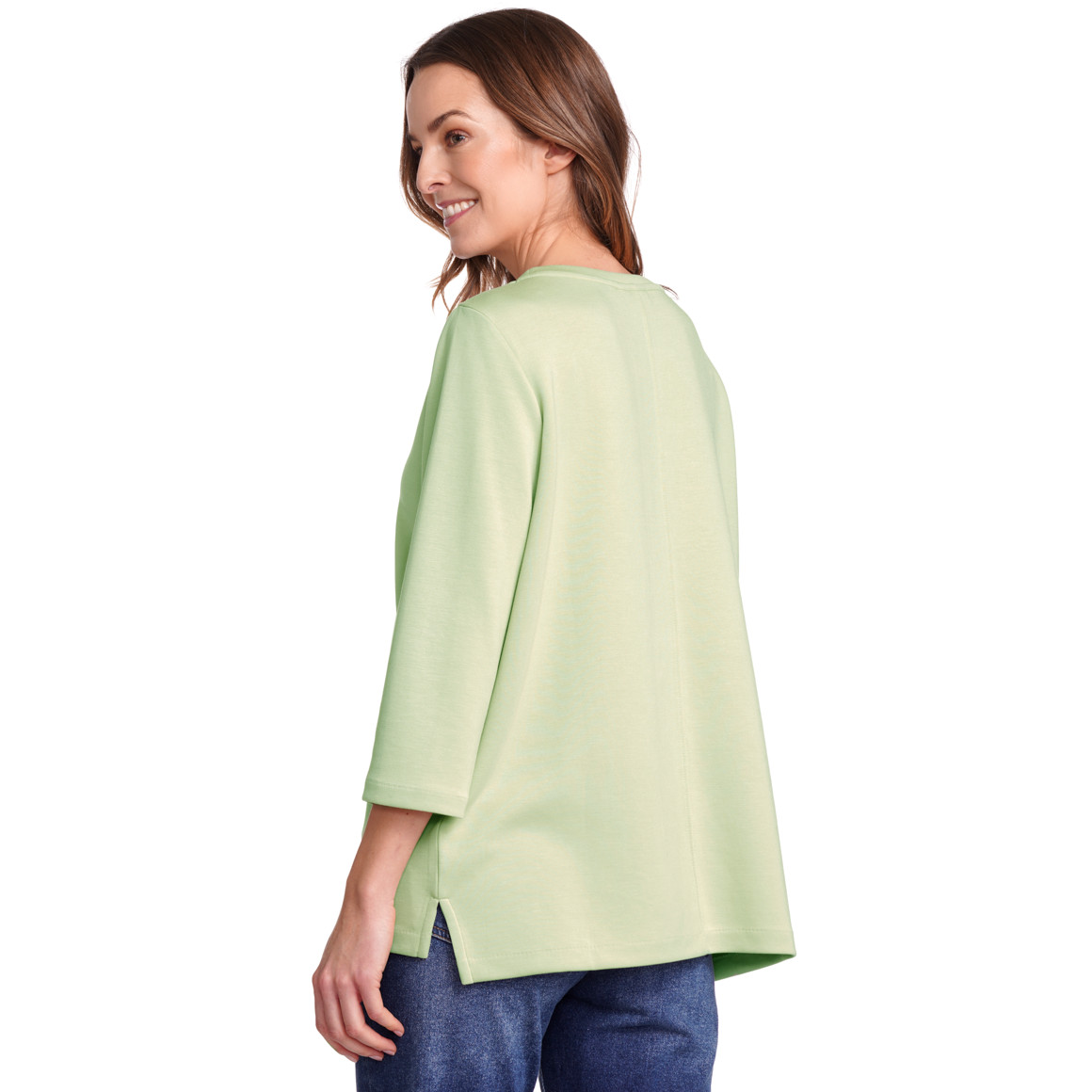 Gina Benotti Damen Sweatshirt mit Modal hellgrün