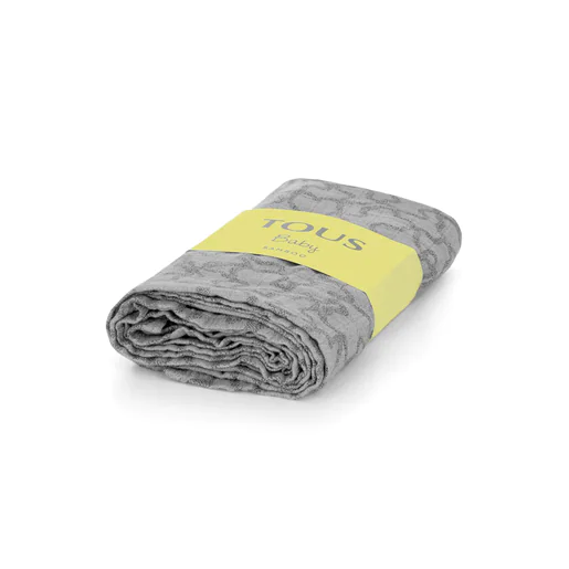 Musselina de Bambu Muse Home Kaos Bamboo Cinza