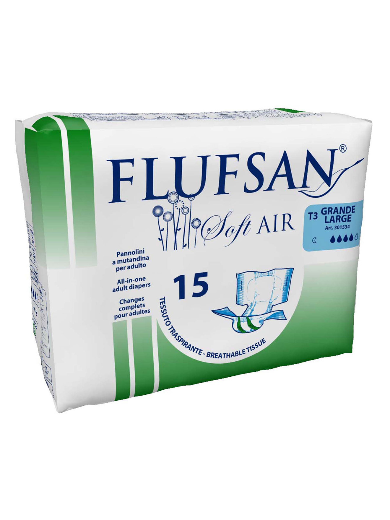 Lot de 15 changes adulte large nuit
