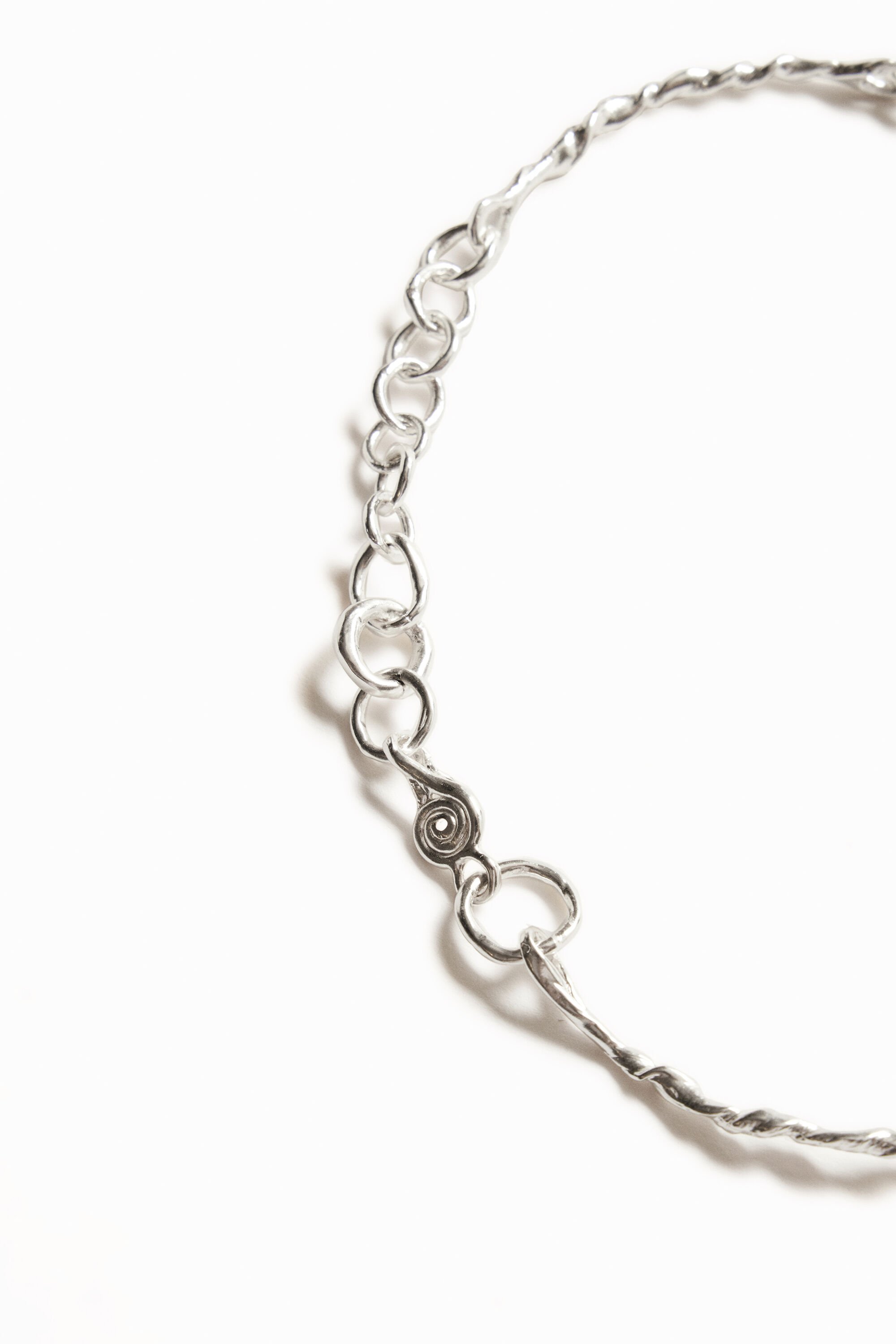 Choker fin message plaqué argent Zalio