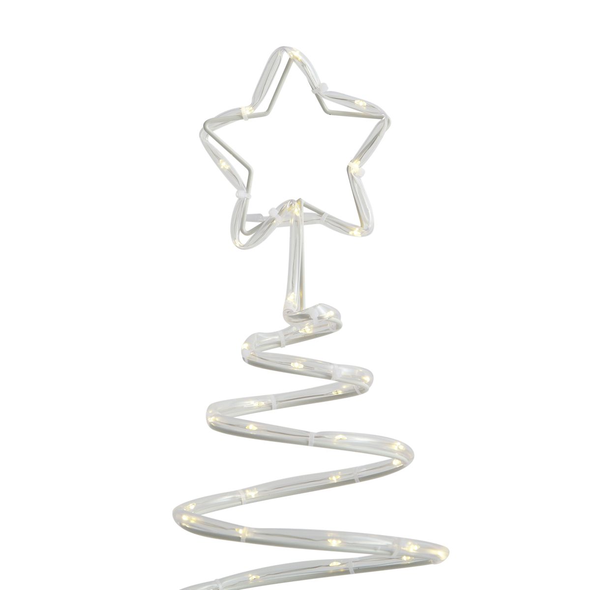 Set van 4 kerst prikspots wit kerstboom incl. LED IP44 - Puno