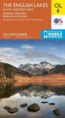 The English Lakes South-Western Area: Coniston, Ulverston & Barrow-in-Furness - OS Explorer OL 6 (Sheet map, folded)