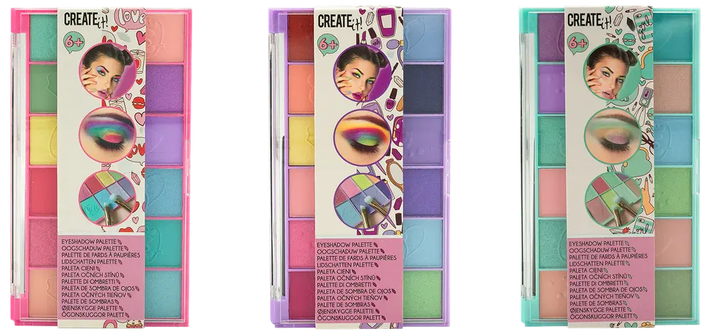 CREATEit Øjenskygge palette - assorterede farver