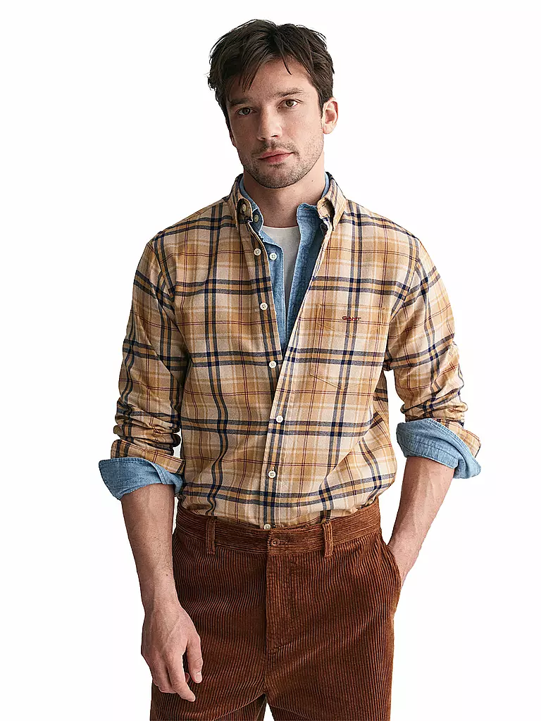 GANT Flanellhemd  senf