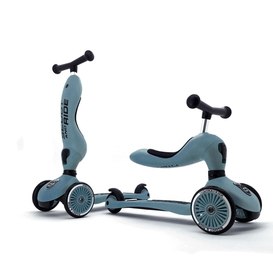 Scoot and Ride - 2 i 1 Løbecykel/ Løbehjul - Steel