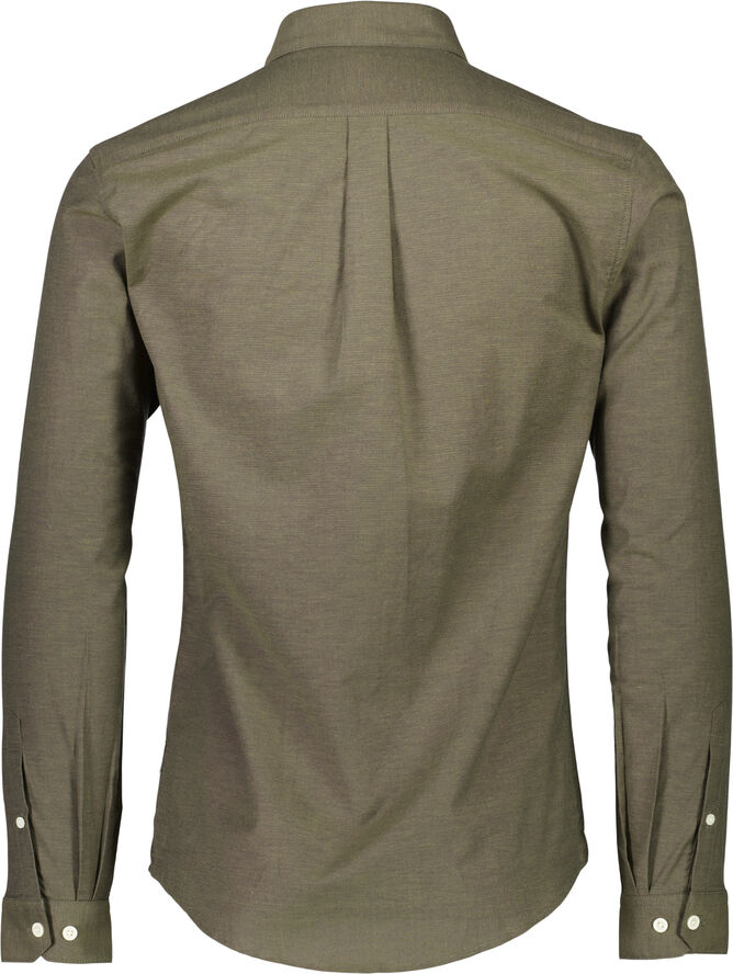 Lindbergh Yarn dyed oxford superflex shirt L/S Grøn