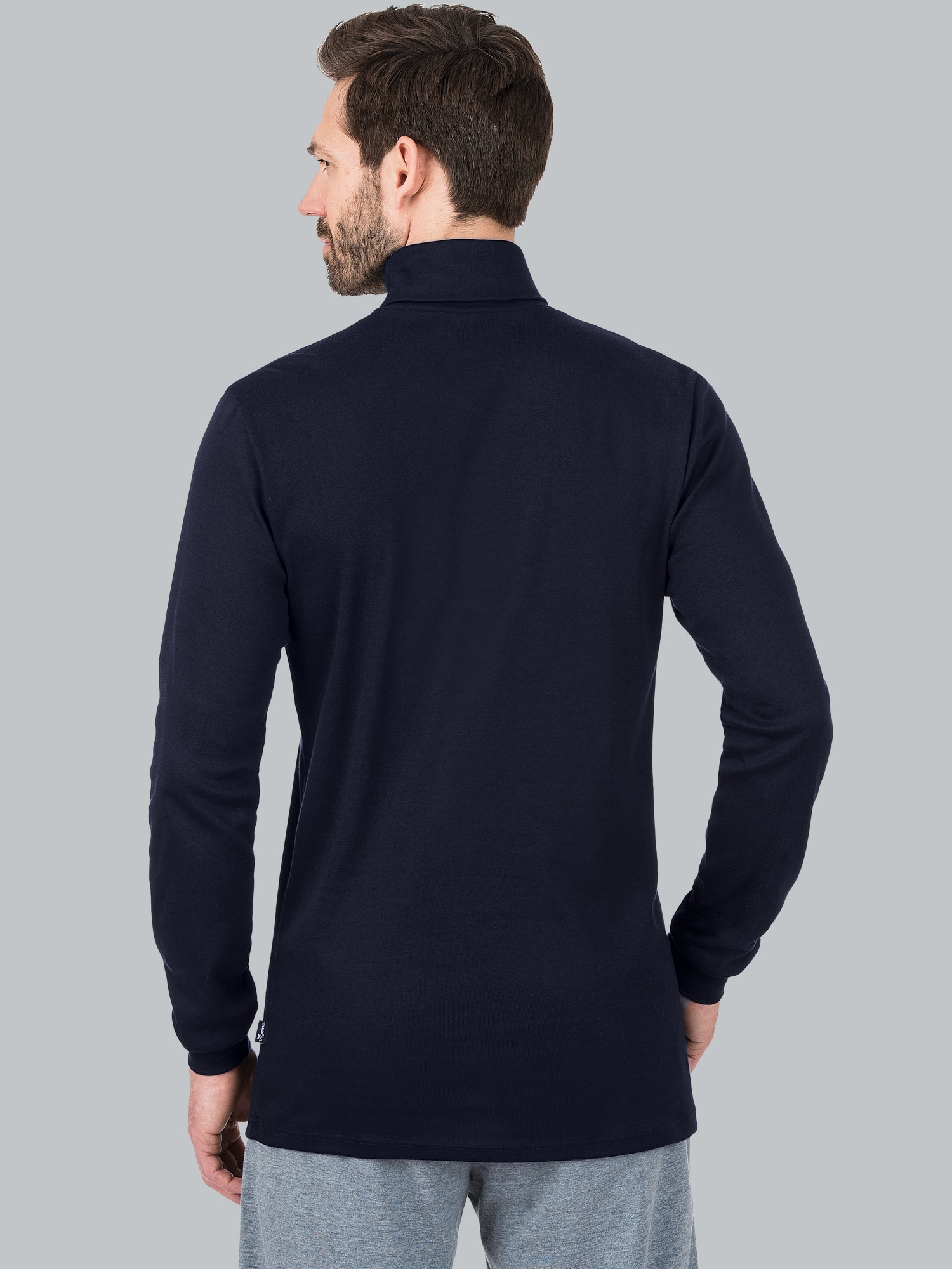 Langarm Ski/Sportrollkragenpullover Navy