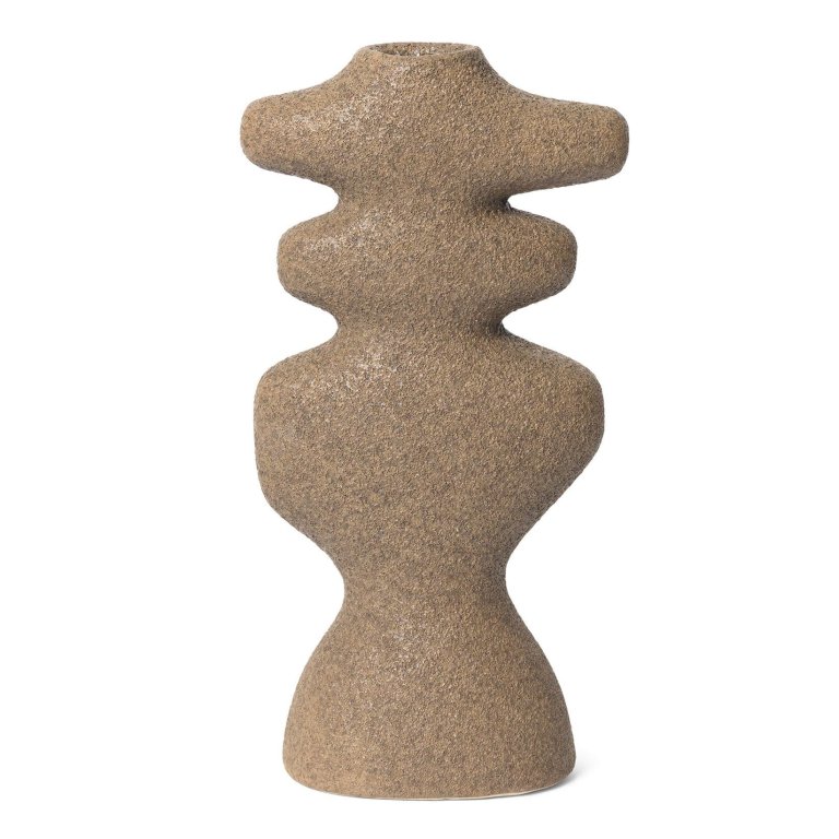 Ferm Living Yara kandelaar L dark sand