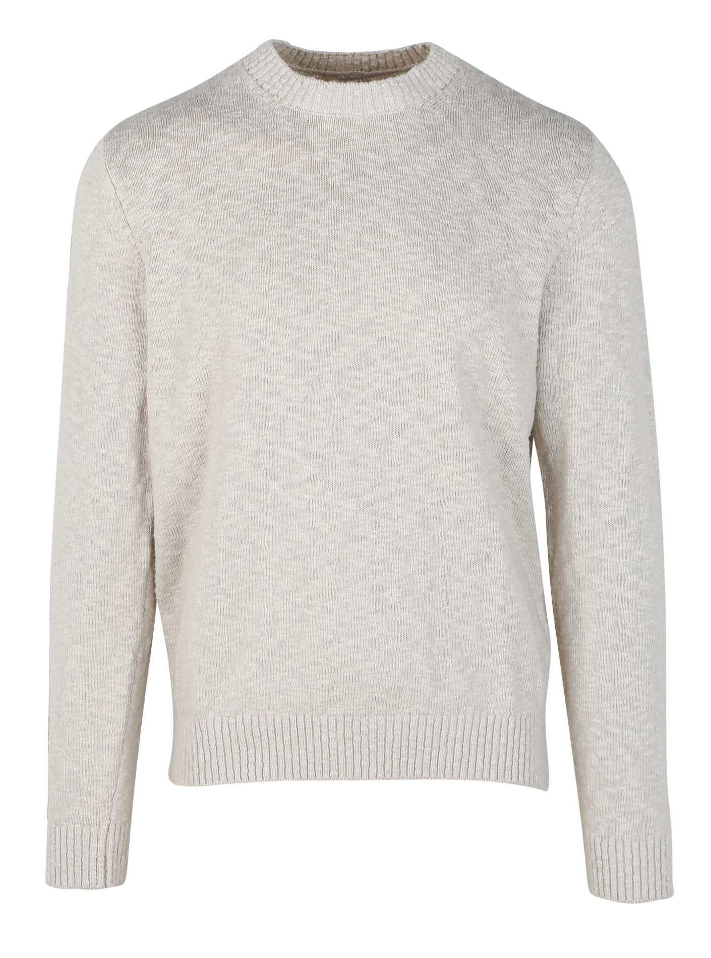 RAY - Pull droit col ras du cou en coton | Blanc