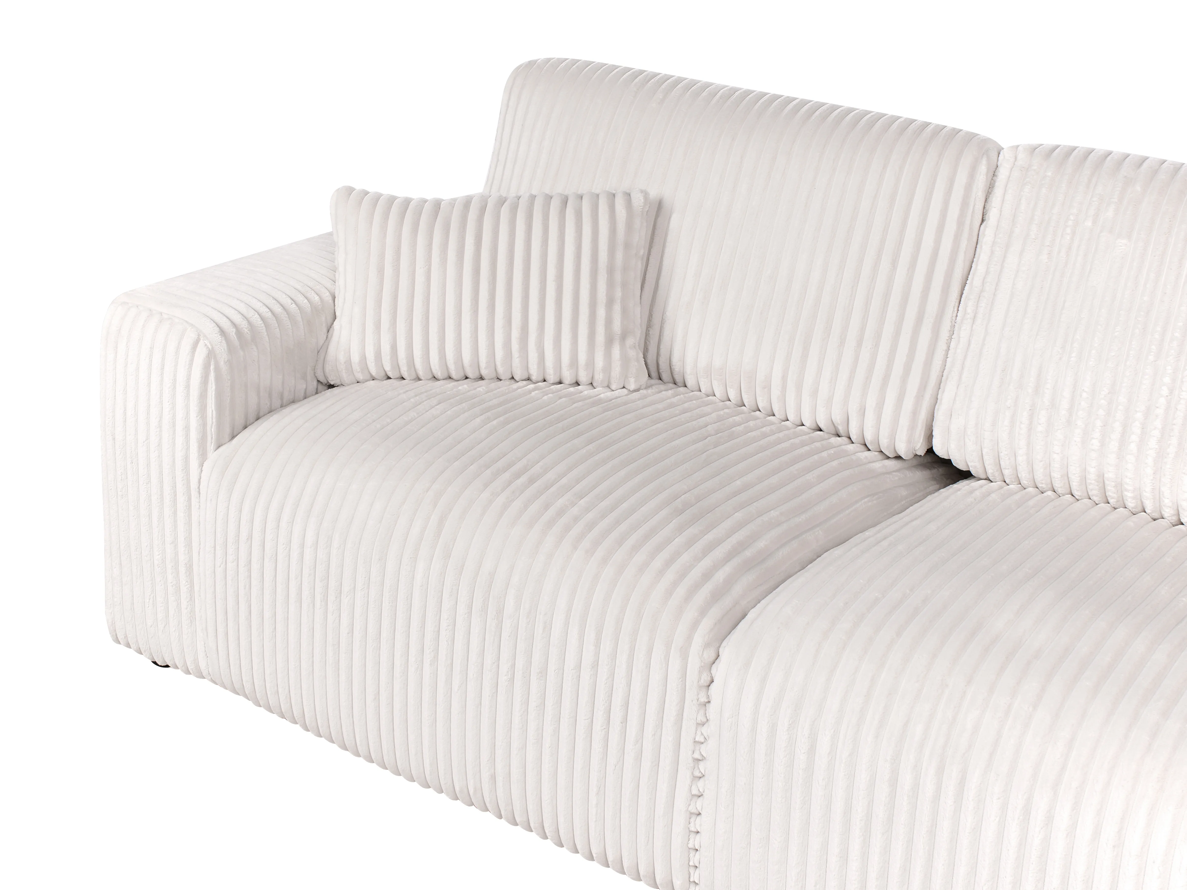 3-zits SANDORA Corduroy Gebroken wit