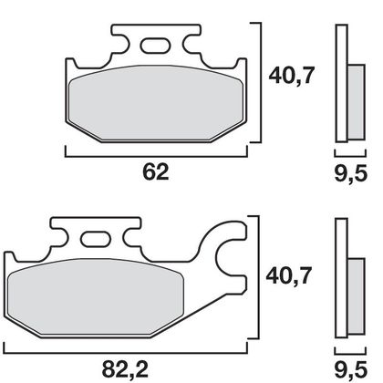 Plaquettes de freins Brembo Sinter Métal Fritté arrière