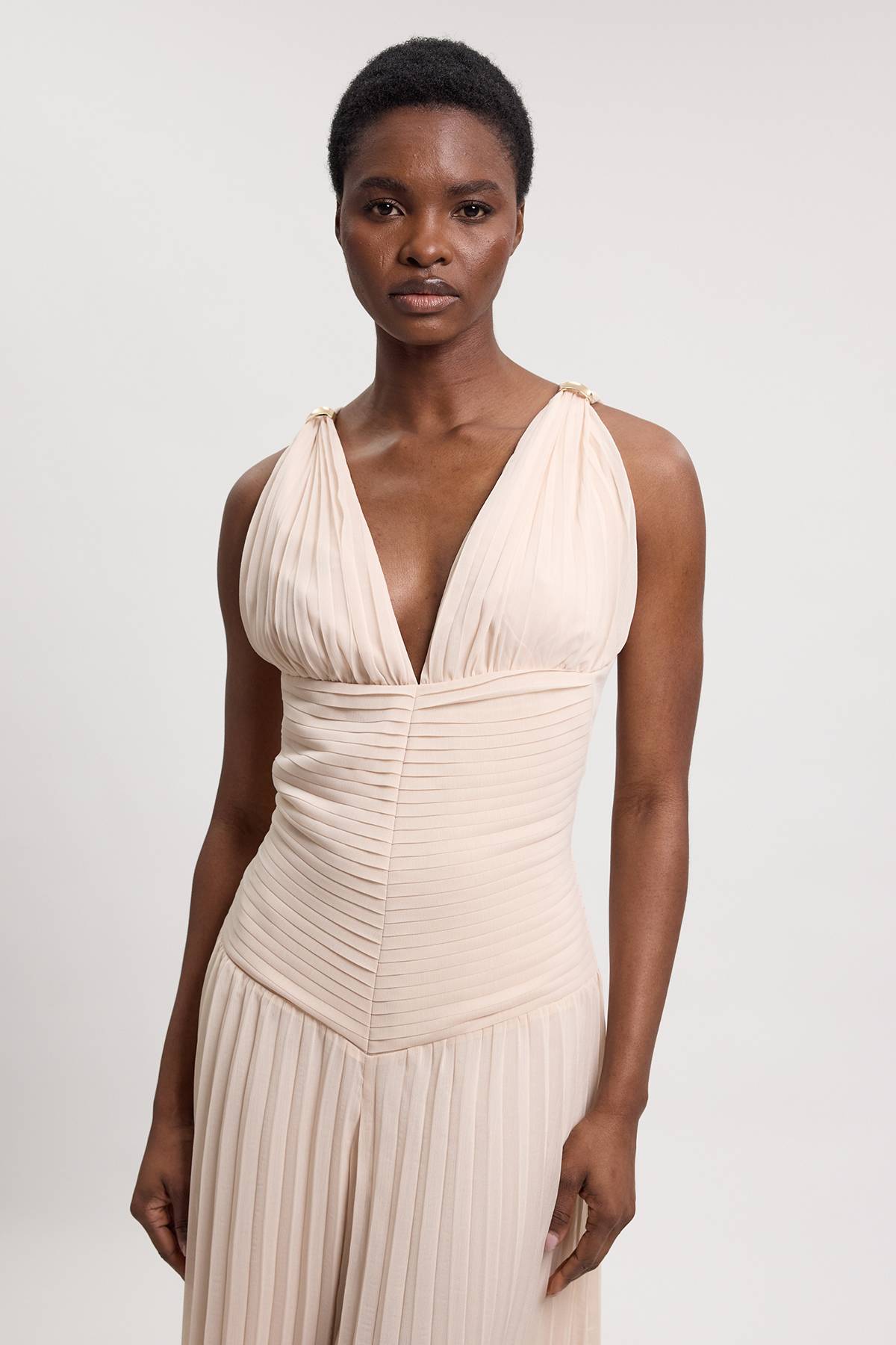 KarenMillen Combinaison-pantalon En Georgette Tissée Plissée À Dos Croisé