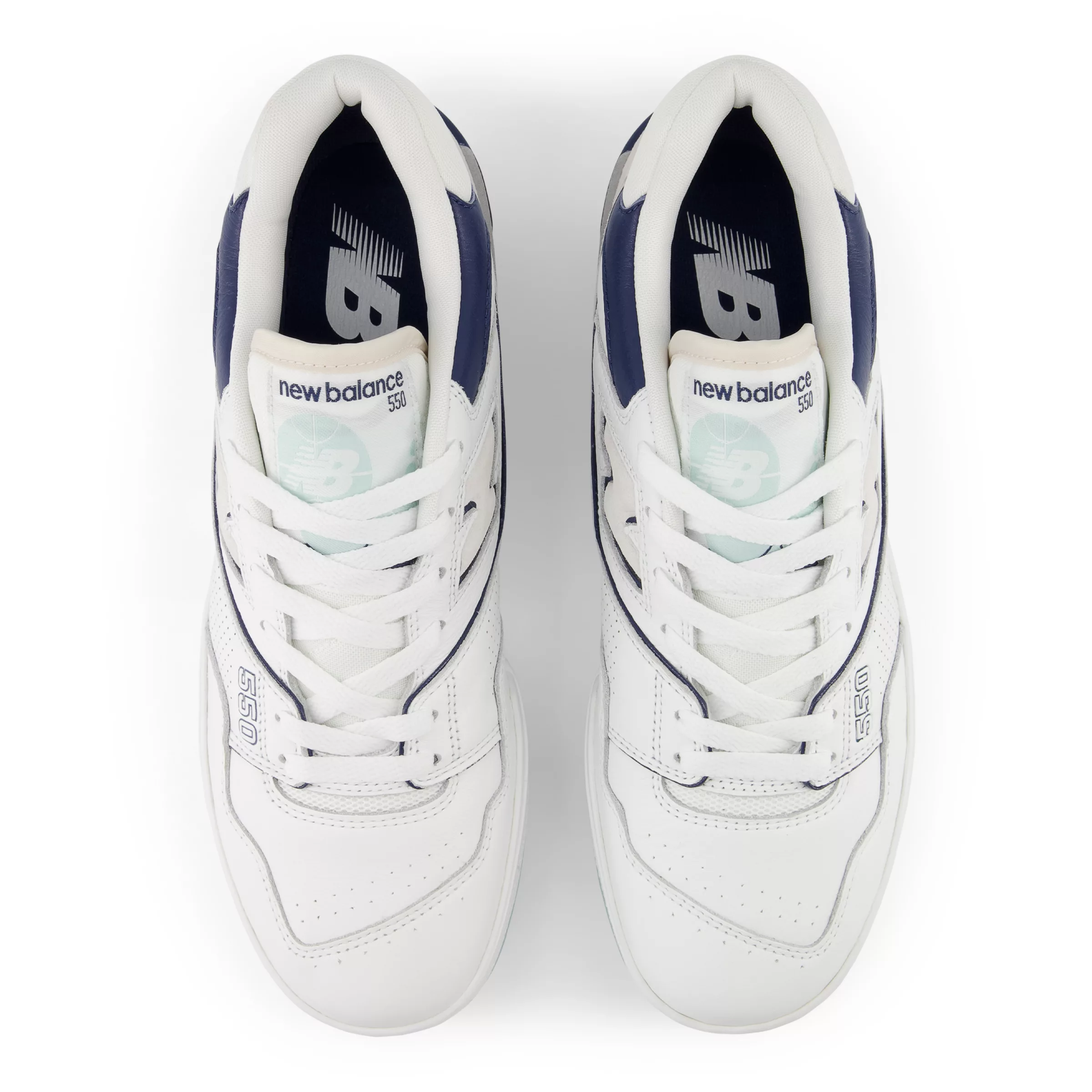550 White con winter fog e nb navy