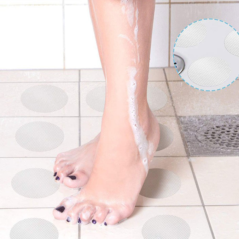 (21-tlg. Set) Ø10cm Selbstklebendes Anti-Rutsch Pad Sticker für Dusche / Badewanne - Transparent