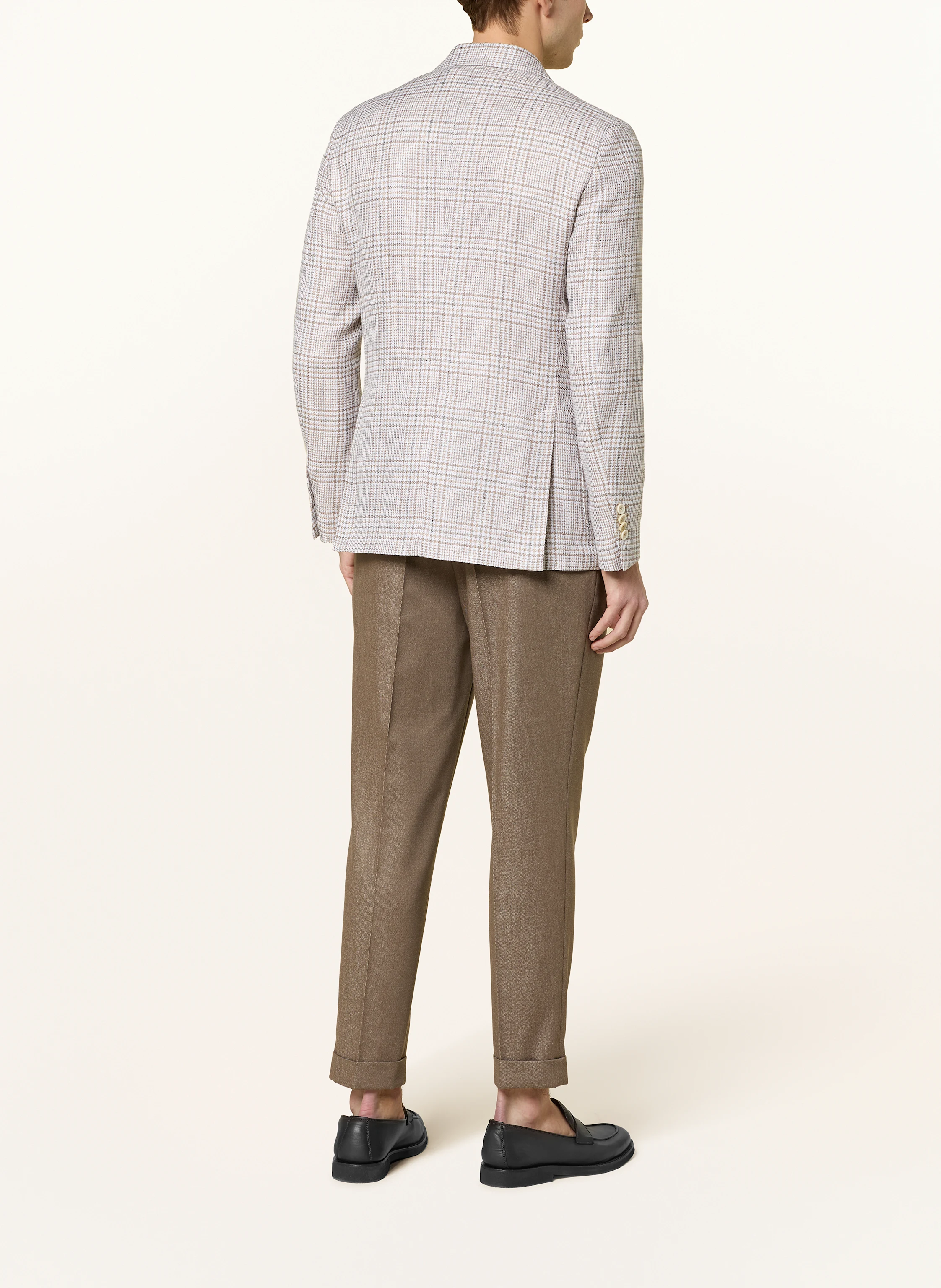 LARDINI Sakko Regular Fit mit Leinen