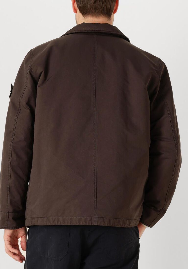 bruine stone island jack field jacket