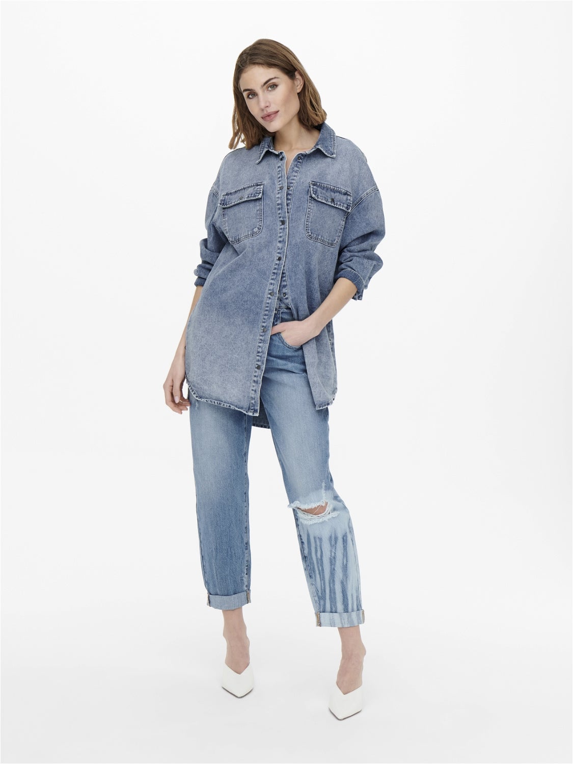 ONLKASIA Jeanshemd Medium Blue Denim