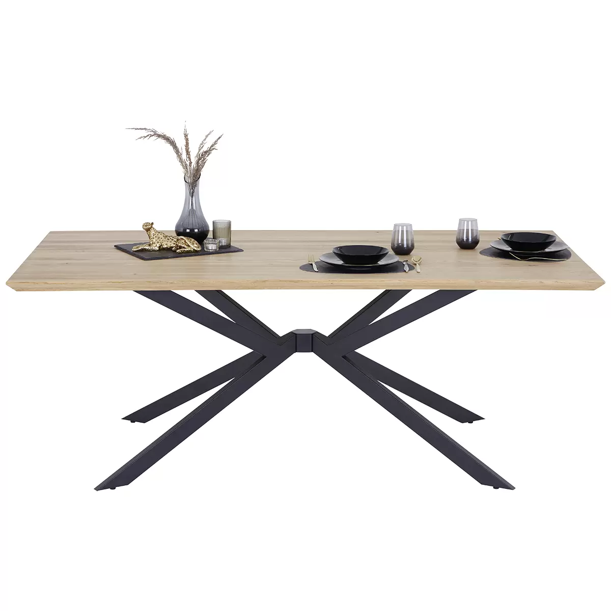 Esstisch Woodstyle Giga S Eiche,schwarz
