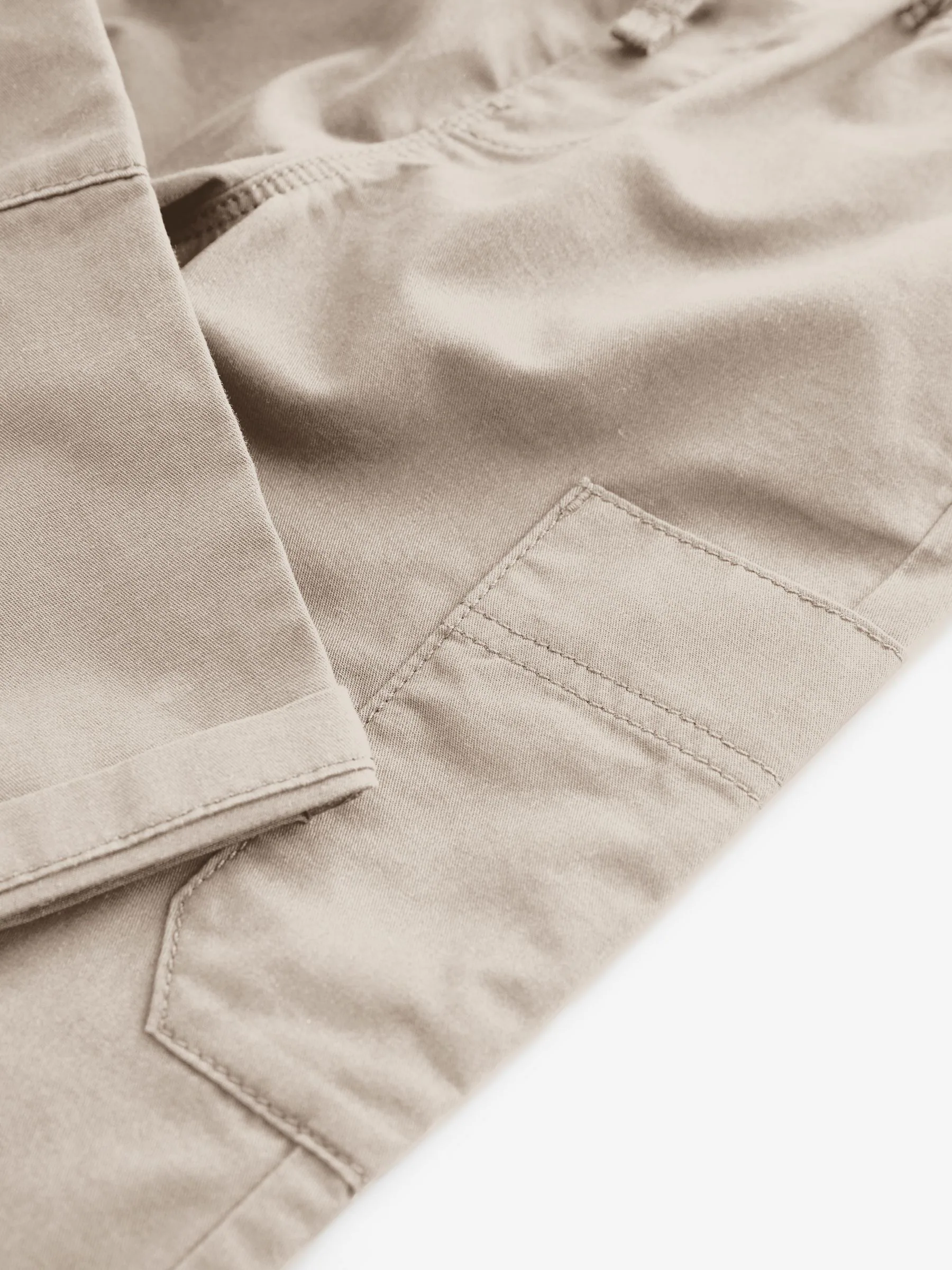 Neutraal crème - Broek met elastische taille en zijzakken (3mnd -7jr)